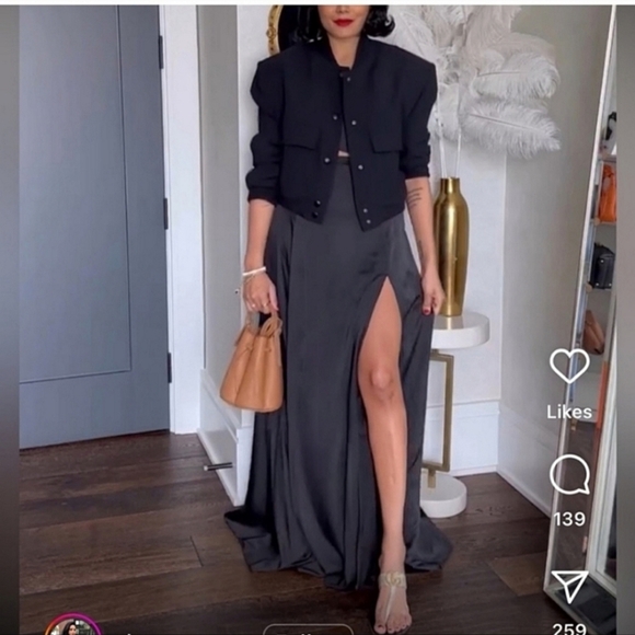 ZARA MAXI POCKET BOMBER JACKET BLACK NWT - Picture 8 of 13